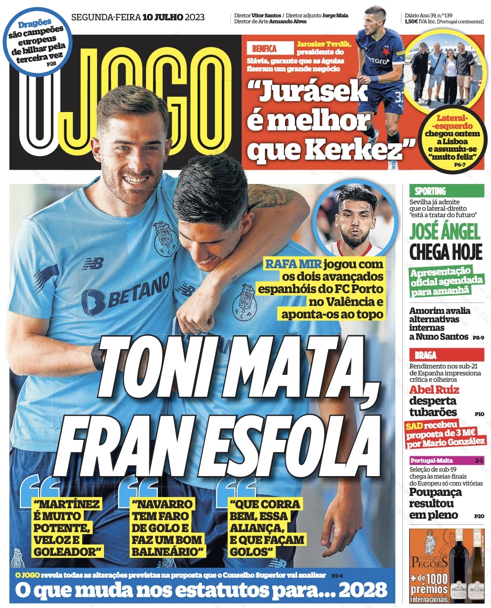 Portugalský deník O Jogo