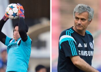 Petr Čech a José Mourinho