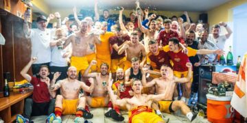 Dukla slaví postup do první ligy