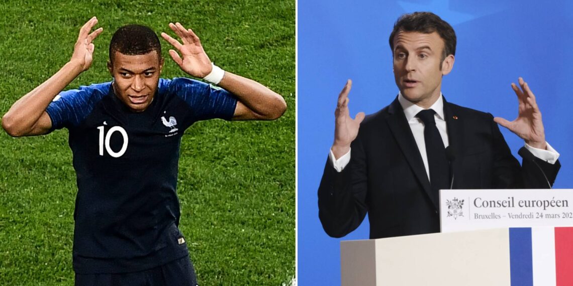 Kylian Mbappé a Emmanuel Macron