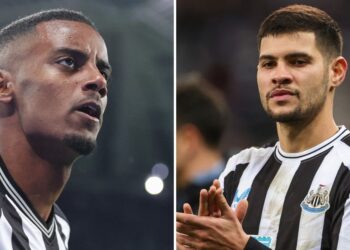 Alexander Isak a Bruno Guimaraes