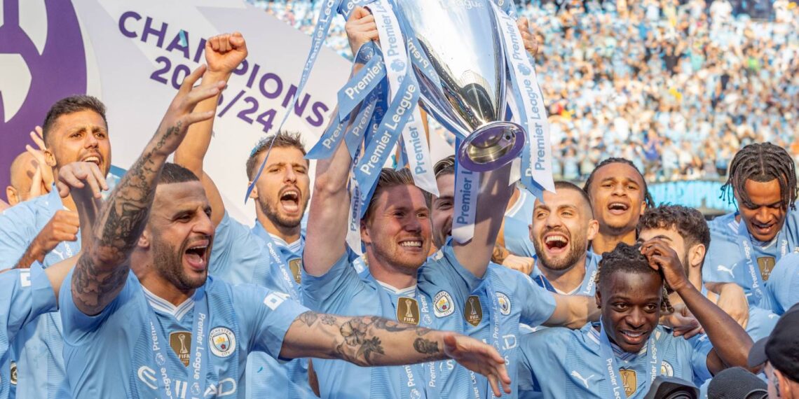 Kevin De Bryune a titulové oslavy Manchesteru City