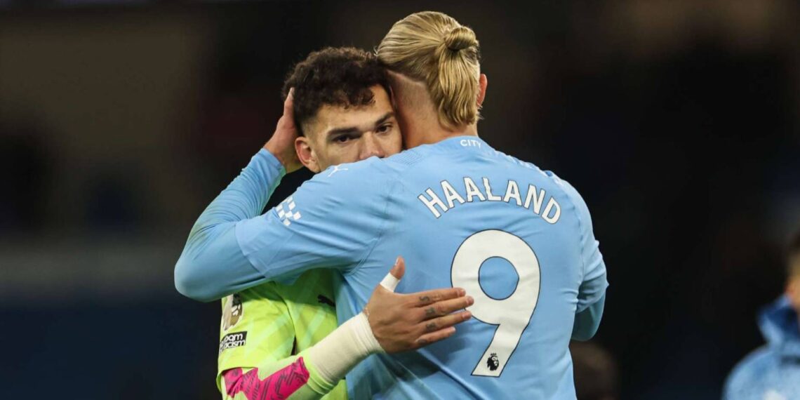 Ederson a Erling Haaland