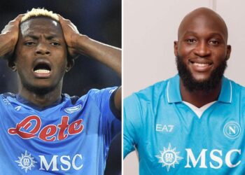 Victor Osimhen a Romelu Lukaku