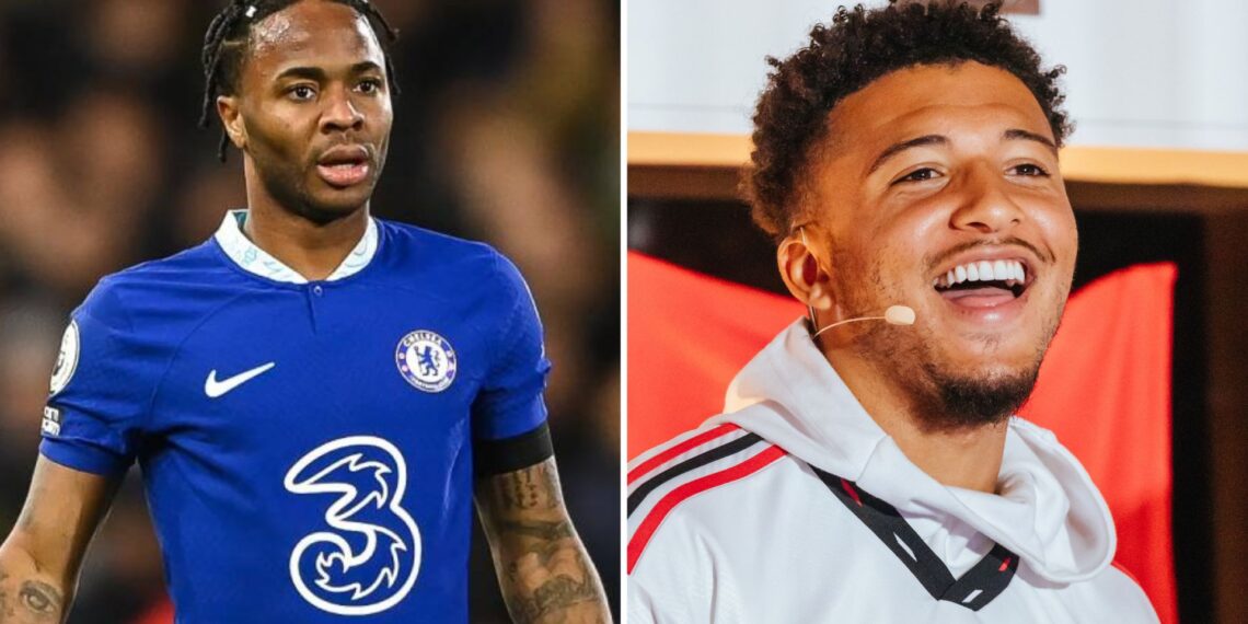 Raheem Sterling a Jadon Sancho