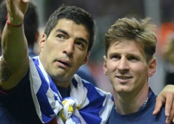 Luis Suárez a Lionel Messi