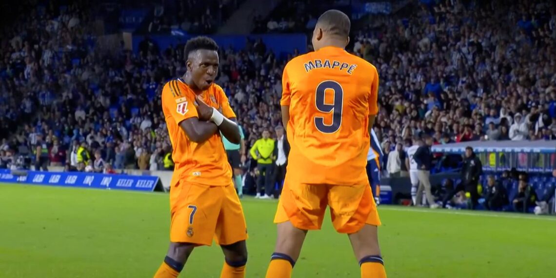 Vinícius Júnior a Kylian Mbappé