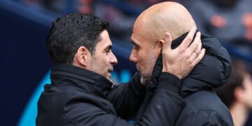 Mikel Arteta a Pep Guardiola