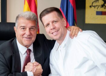 Joan Laporta a Wojciech Szczesny