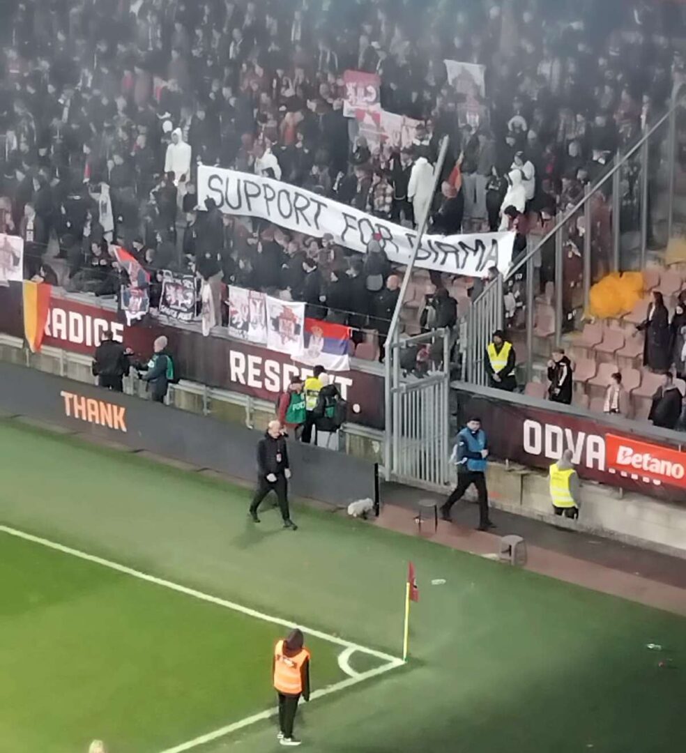 Veljko Birmančevič a podpora fanoušků Sparty