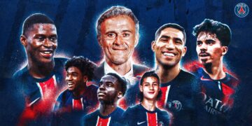 Luis Enrique a hráči PSG