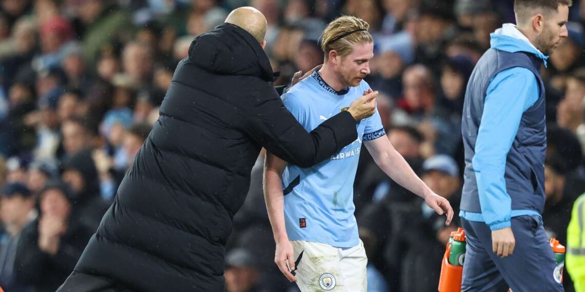 Kevin de Bruyne a Pep Guardiola