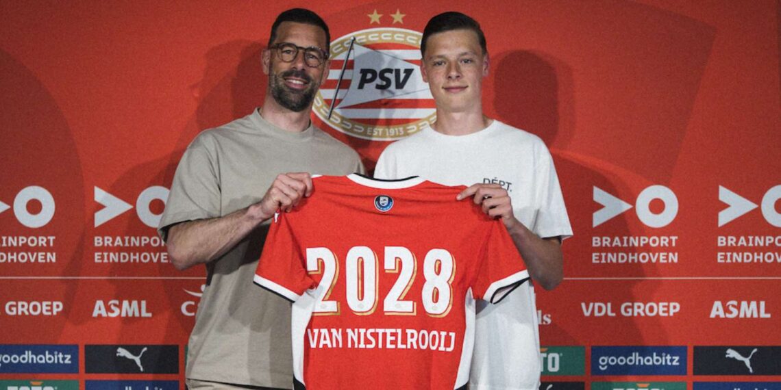 Ruud van Nistelrooy a jeho syn Liam