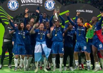 Chelsea jako vítěz Konferenční ligy