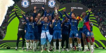 Chelsea jako vítěz Konferenční ligy