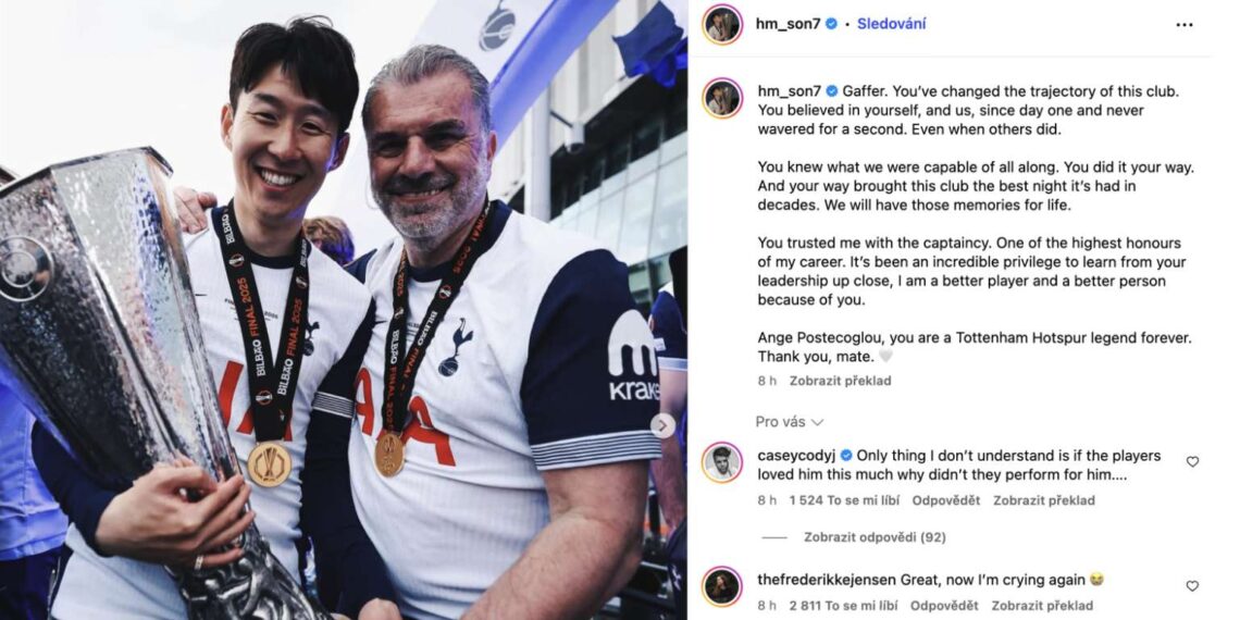 Son Heung-min a Ange Postecoglou