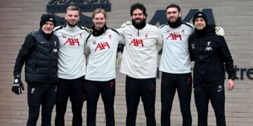Brankářský tým v Liverpoolu