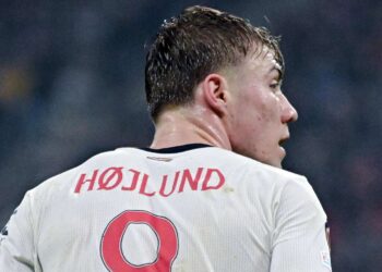 Dánský útočník Rasmus Hojlund