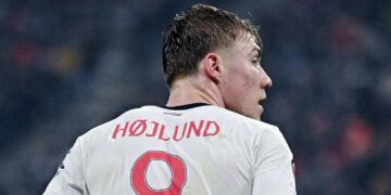 Dánský útočník Rasmus Hojlund