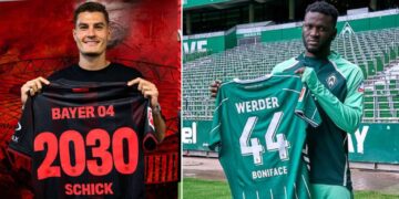 Patrik Schick a Victor Boniface