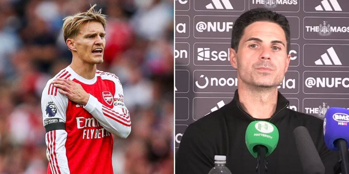 Martin Odegaard a Mikel Arteta