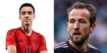 Jamal Musiala a Harry Kane