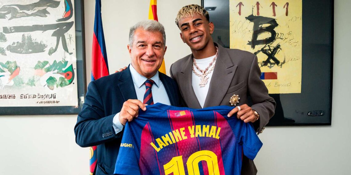 Joan Laporta a Lamine Yamal