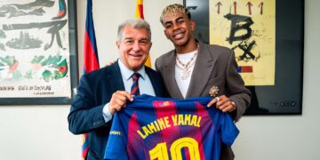 Joan Laporta a Lamine Yamal