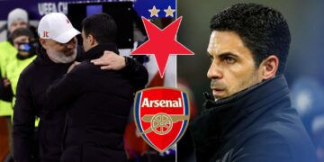 Jindřich Trpišovský a Mikel Arteta