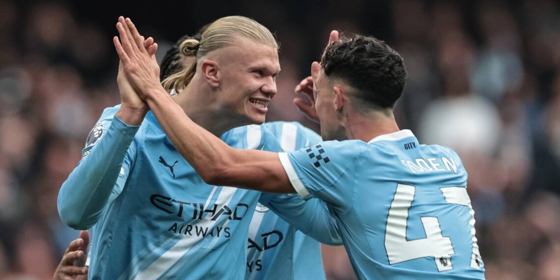 Erling Haaland a Phil Foden