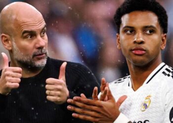 Pep Guardiola a Rodrygo