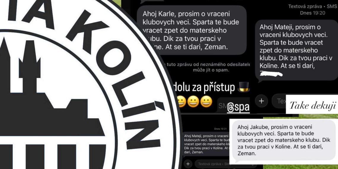 Sparta Kolín a SMS zprávy hráčům