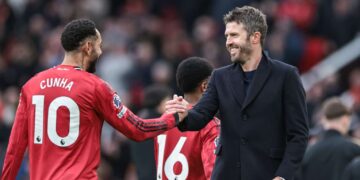 Matheus Cunha a Michael Carrick