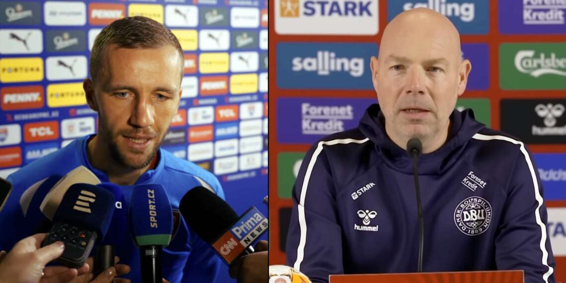 Tomáš Souček a Brian Riemer