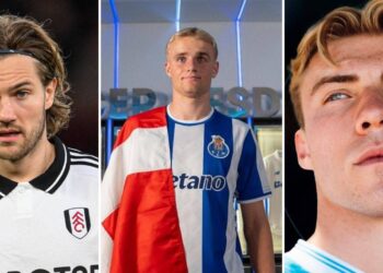 Joachim Andersen, Victor Froholdt a Rasmus Hojlund