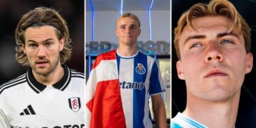 Joachim Andersen, Victor Froholdt a Rasmus Hojlund