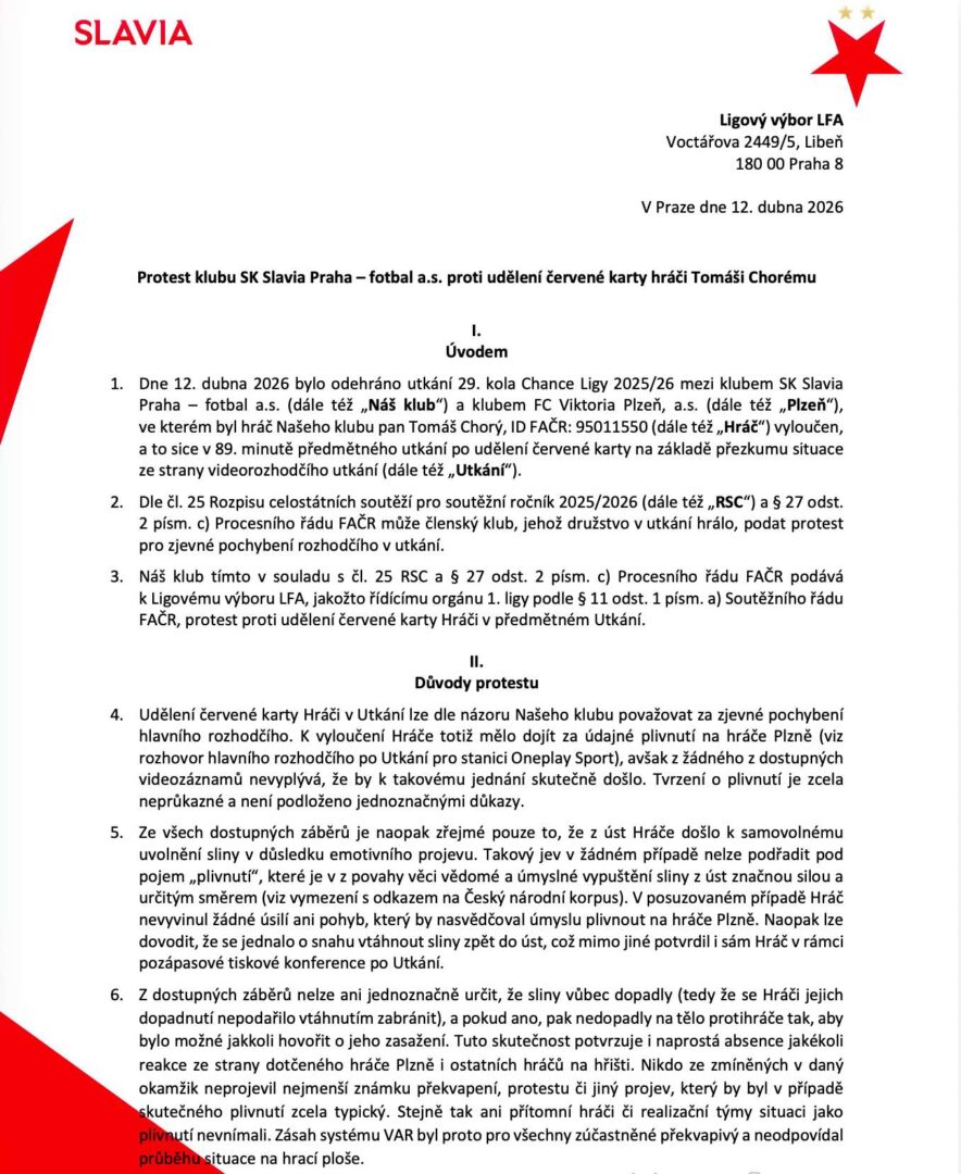 Slavia a protest