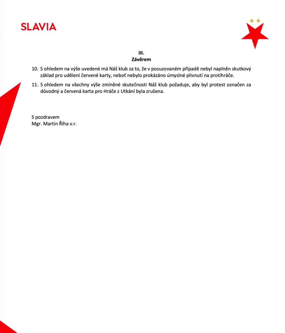 Slavia a protest