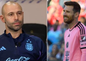 Javier Mascherano a Lionel Messi