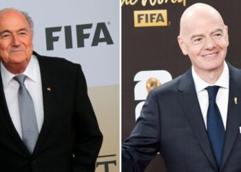 Sepp Blatter a Gianni Infantino