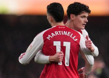 Gabriel Martinelli a Christian Norgaard