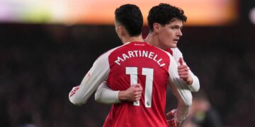 Gabriel Martinelli a Christian Norgaard