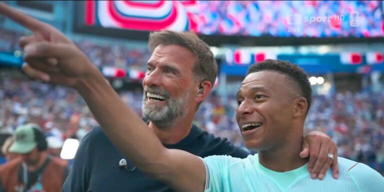 Jürgen Klopp a Kylian Mbappé