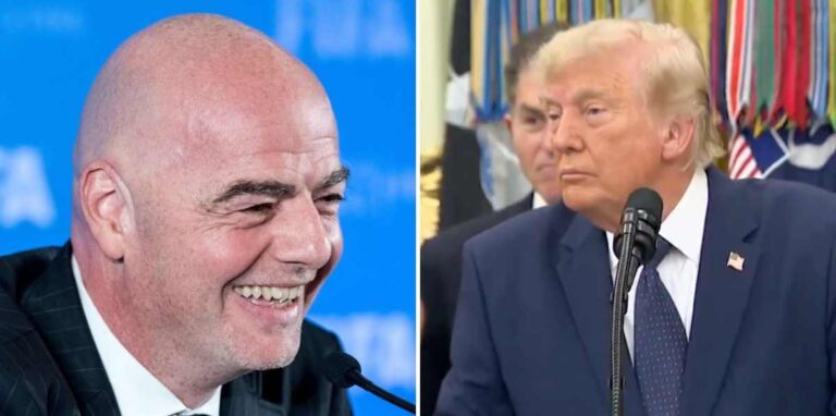 Gianni Infantino a Donald Trump