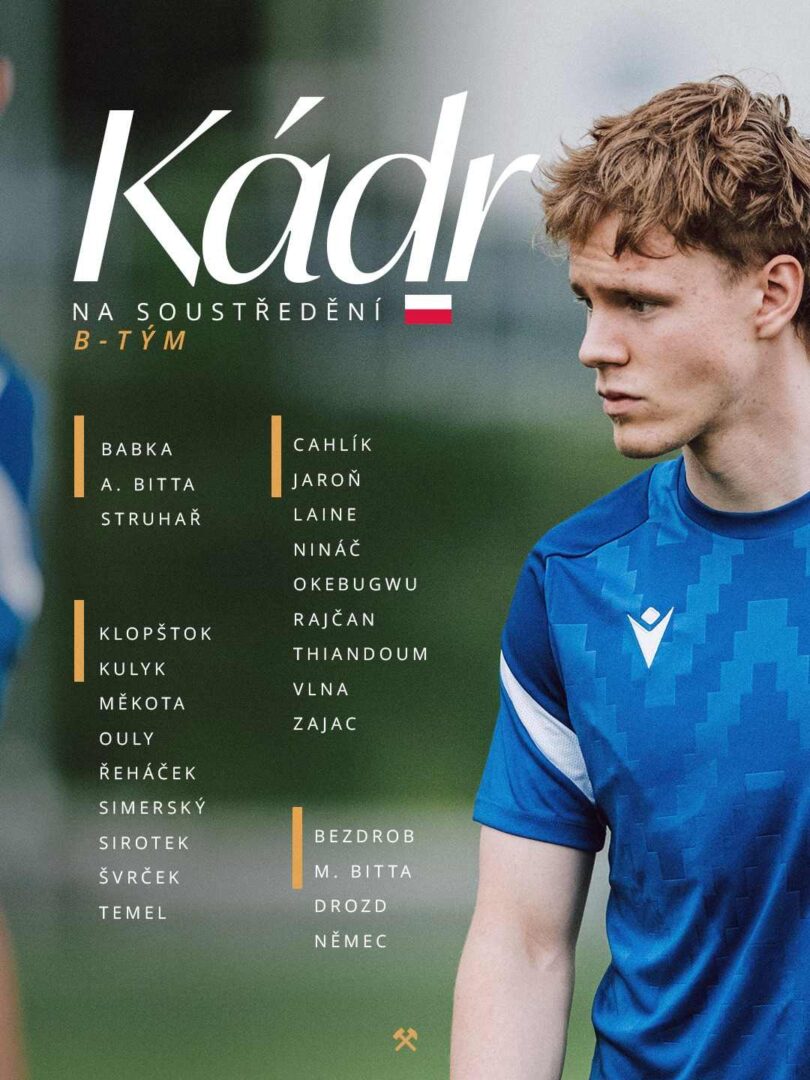 Kádr B-týmu Baníku na soustředění