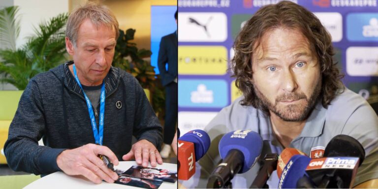 Jürgen Klinsmann a Pavel Nedvěd